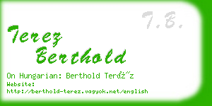 terez berthold business card